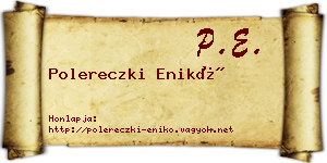 Polereczki Enikő névjegykártya