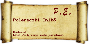 Polereczki Enikő névjegykártya