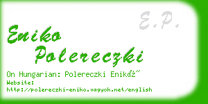 eniko polereczki business card